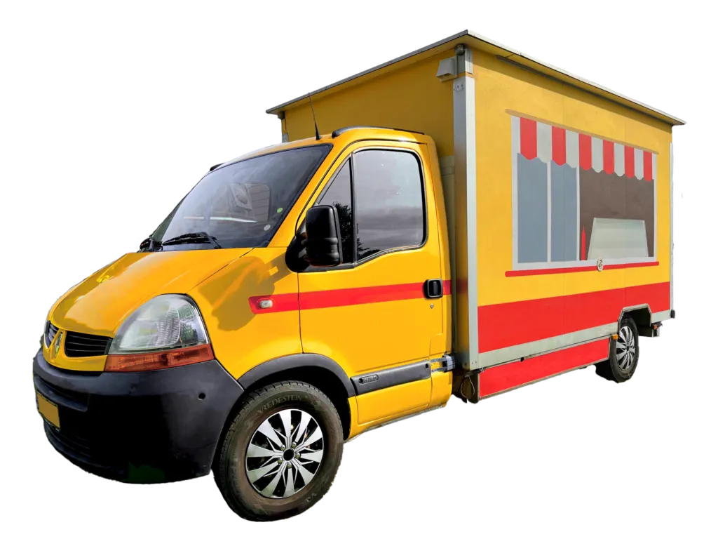 Pølsekutterens gule og røde foodtruck